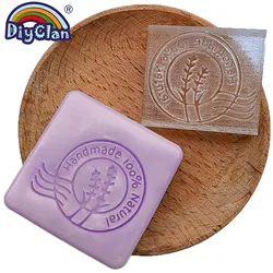 Lavender Acrylic Seal Crystal Transparent Natural Handmade Soap Stamp Handicrafts Chapter Statioery Household Supplies