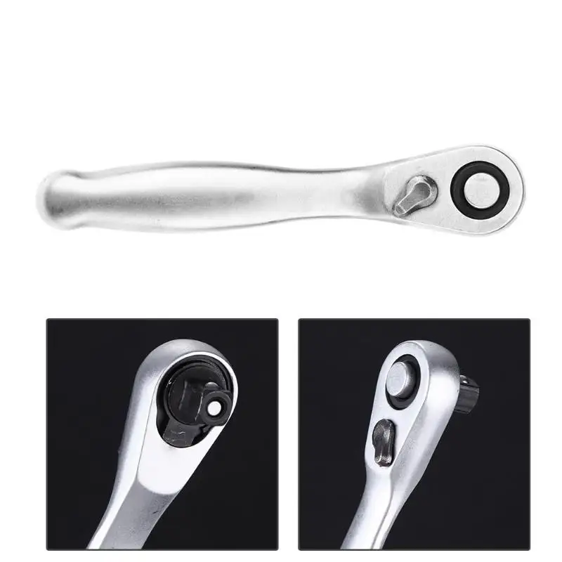 Mini llave de carraca de un solo extremo, herramientas de reparación portátiles para bicicleta y vehículo, 72 dientes, 1/4 pulgadas