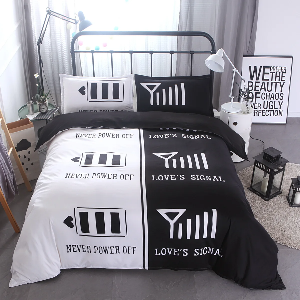 2018 Spring high quality and sanding couples bedding set pillowcases duvet cover sets