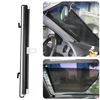 1 adet 40*125 otomatik geri çekilebilir yan pencere araba güneş gölge perde cam güneşlik kalkanı örtü filesi arabalar için Visor kalkanı