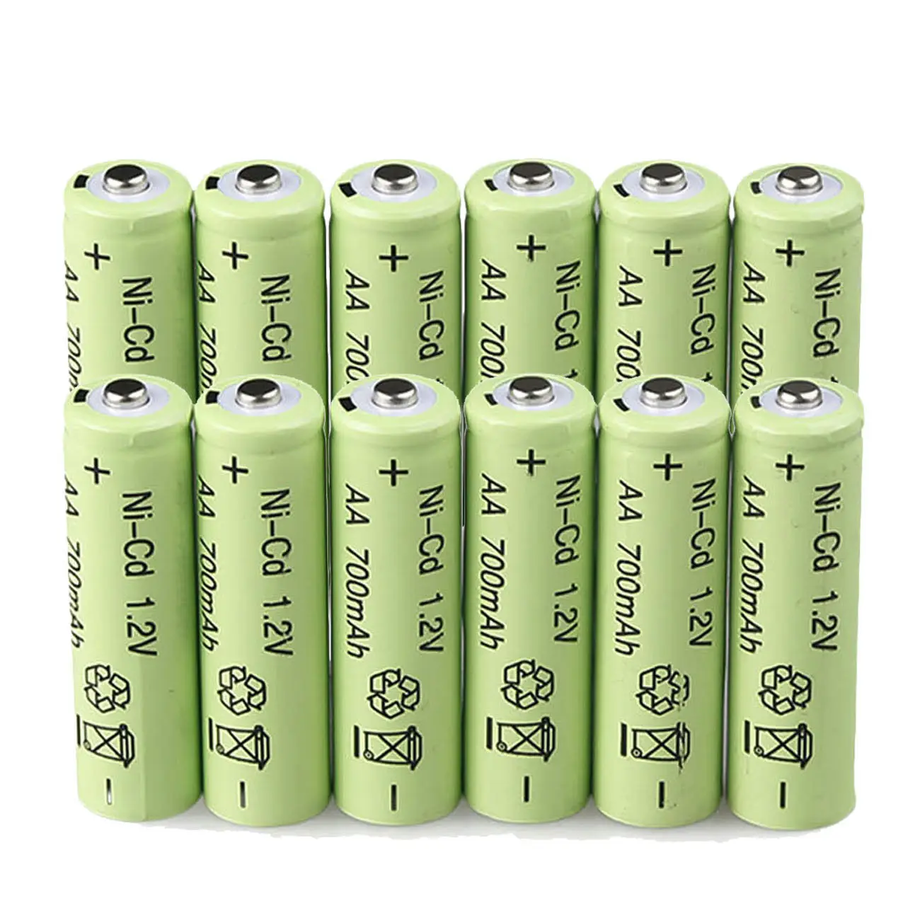 4pc 1.2V AA Battery 700mAh AA NI-CD Rechargeable Batteries for Outdoor Gutter Garden LED Solar Lamp Toy Remote Control 2A Cells