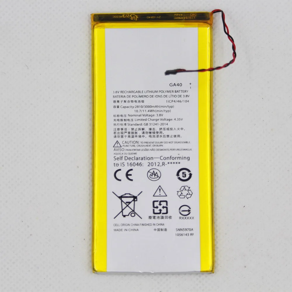 

GA40 Battery For Motorola Moto G4 /G4 Plus XT1625 XT1622 XT1644 XT1643 3000mah SNN5970A Replacement Battery with tools adhesive