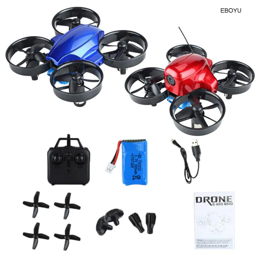 EBOYU – Drone SG100 RC avec WiFi FPV, caméra HD 0,3 mp, maintien d'altitude, Mode sans tête, formation, jouet quadricoptère éducatif