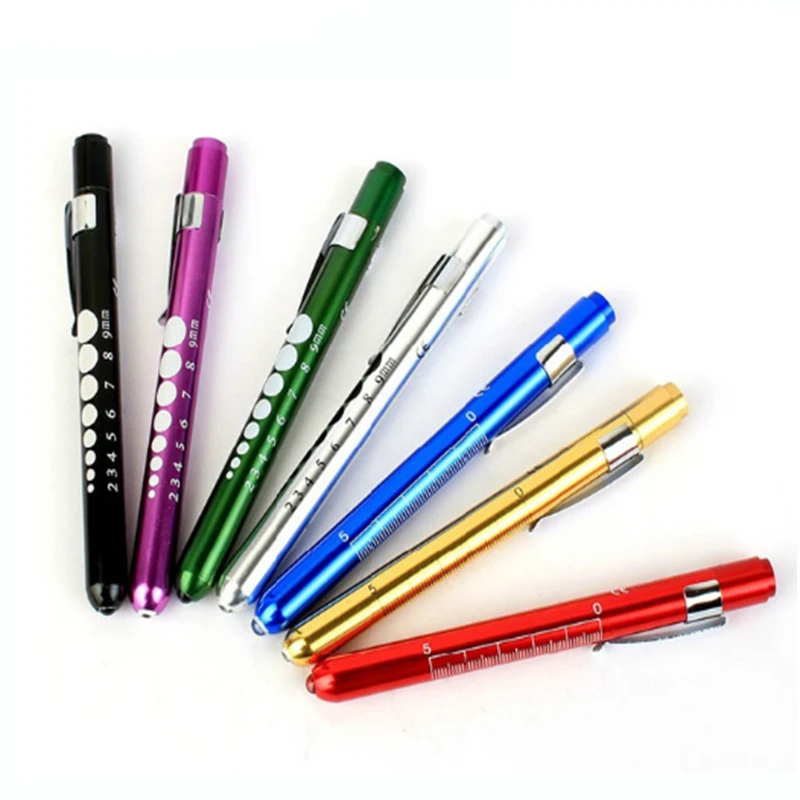 100pcs/lot New mini Doctor's special LED light white light small flashlight medical pen lamp pupil pen pen lamp