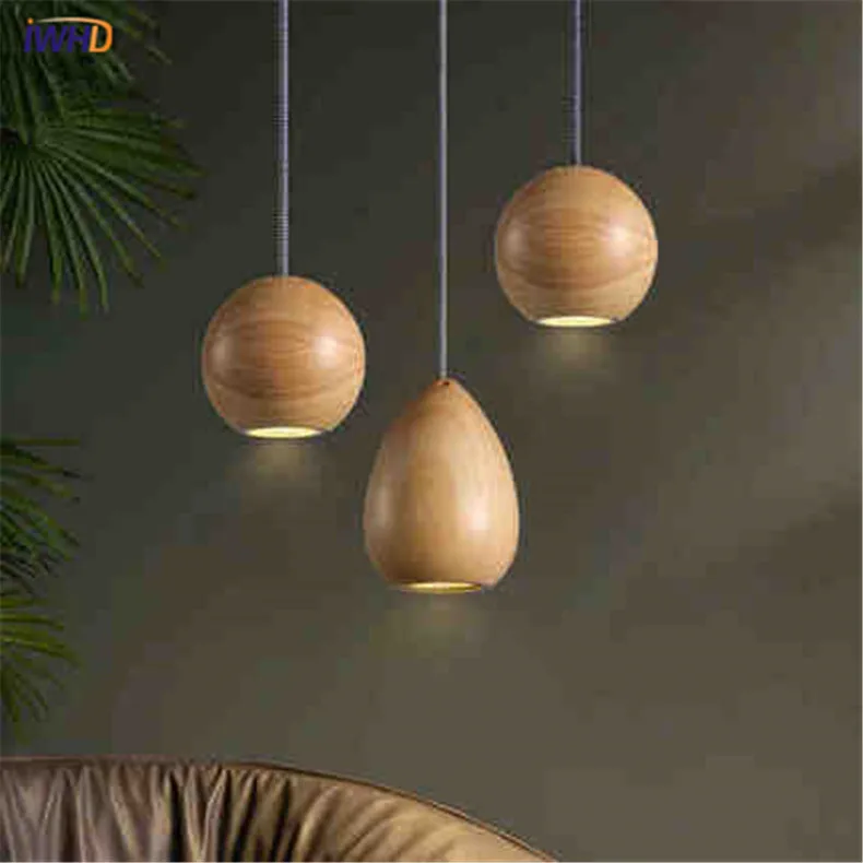 

lamp pendant lights Creative Wood lighting Lamparas Modern Vintage design light fixtures LED dining kitchen Dining Room Lamp