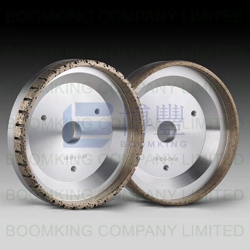 

BOOMKING Good diamond wheels Diameter 150,hole 12/22mm,grit 80#/100#/140#/180#/230# for glass straight bevelling machine