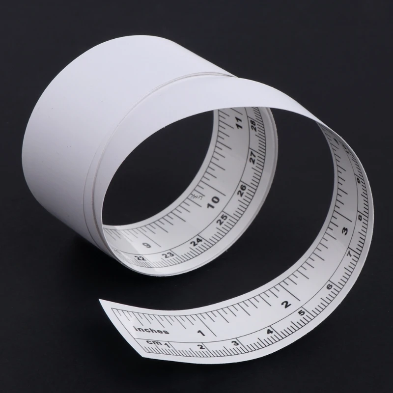 Self Adhesive Metric Measure Tape Vinyl Silver Rulers For Sewing Machine Sticker