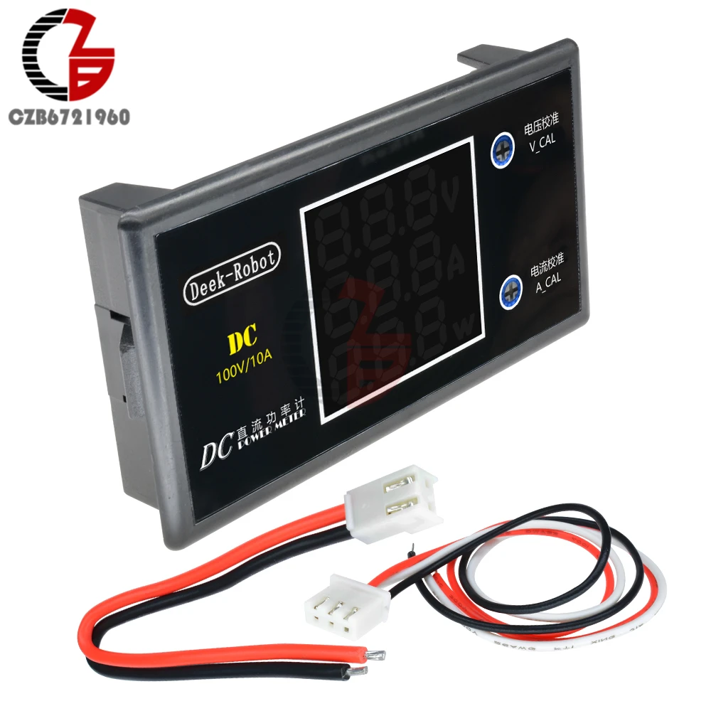 DC 50V 100V 5A 10A Digital Voltmeter Ammeter Wattmeter Power Current Voltage Meter 250W 1000W High Power Volt Detector Tester