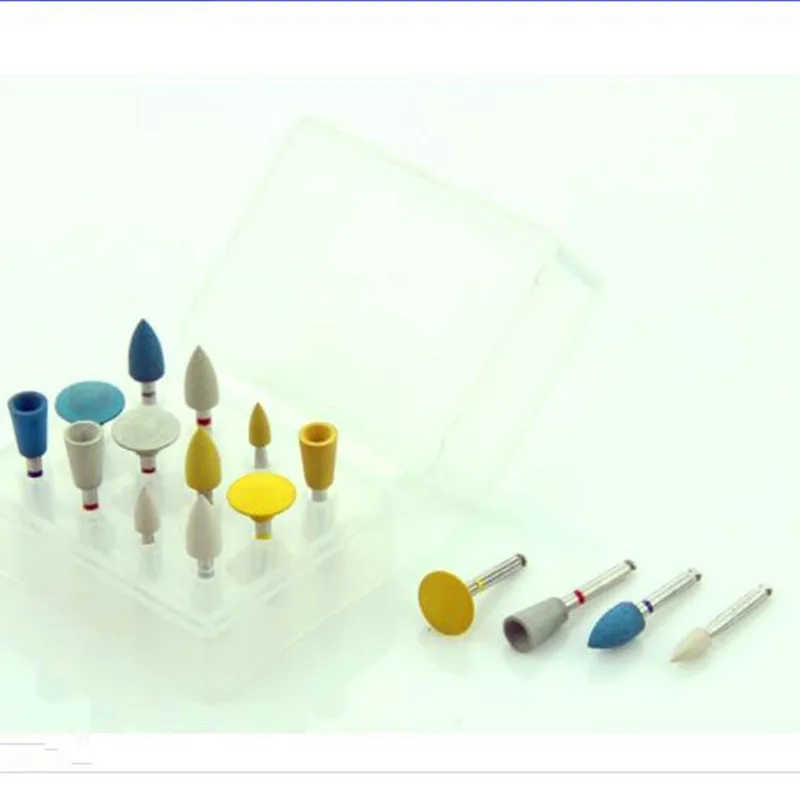 

12 Pieces/box Shank Dental Diamond Polisher Burs Impregnated with Diamond Heatless Polisher For Dental Handpiece Zirconia