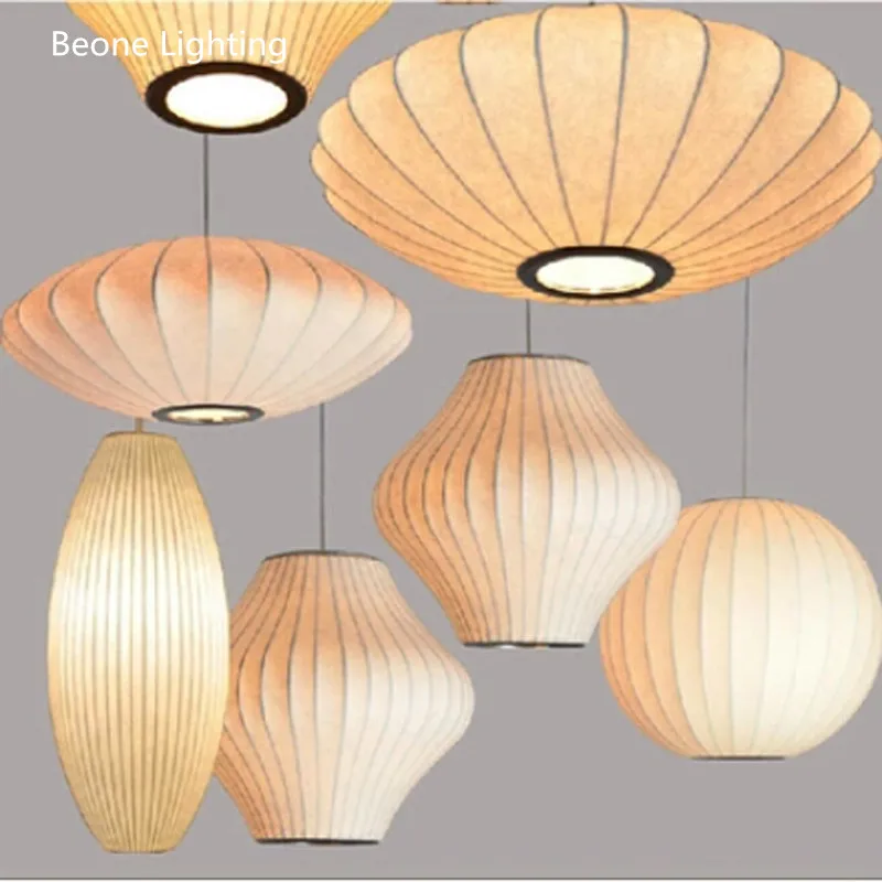 Free Shipping Bubble Lamp White Silk Ball Pendant Light White Replica E27 Silk Pendant Lights Pendant Lamp Pendant Lighting image 3