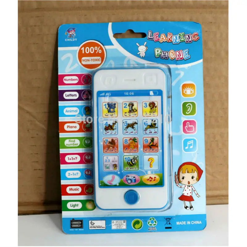 English/arabic/french language smart phone learning machine,music&Light Alphabet Math Animal Sound  baby's early education toys