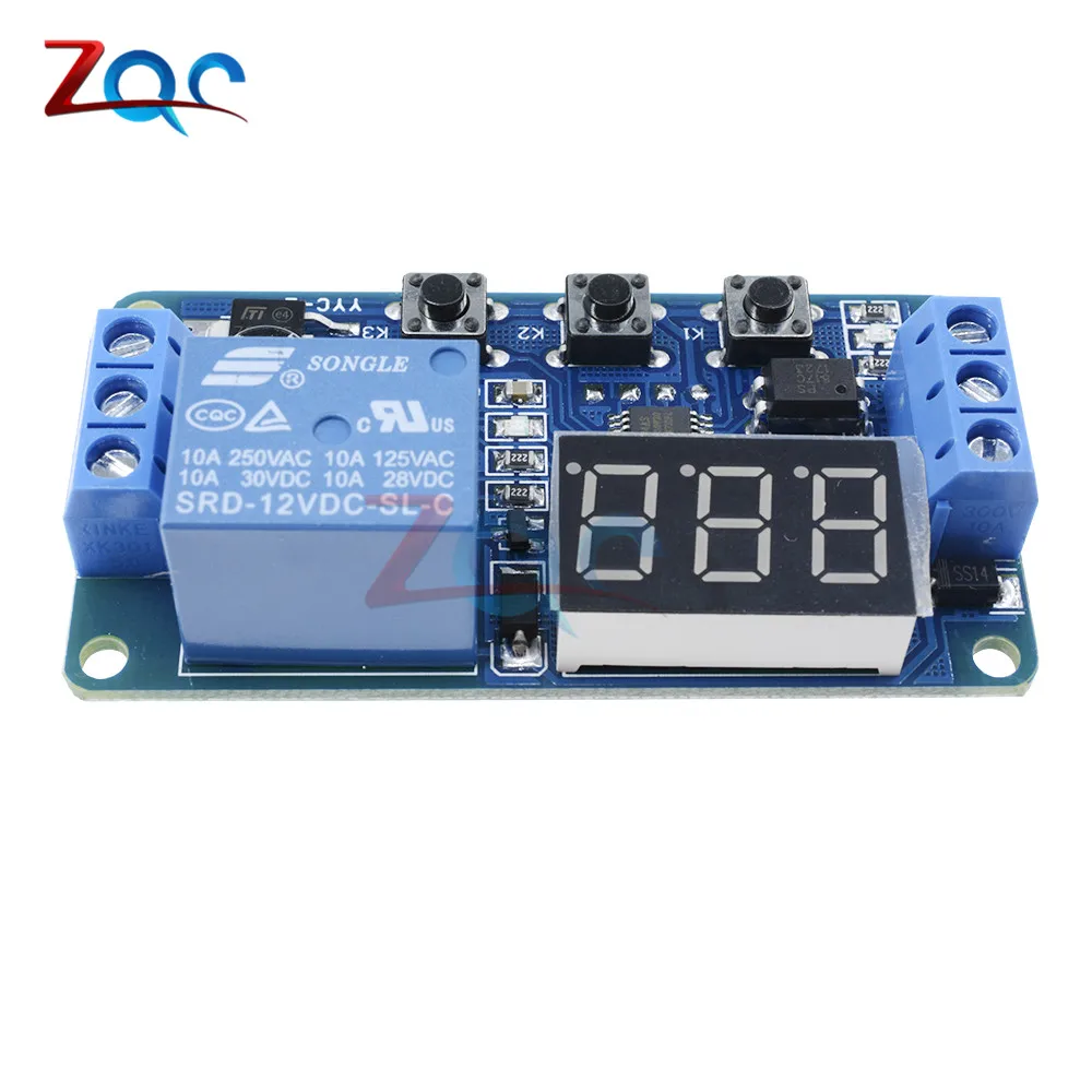 DC 12V LED Digital Display Home Automation Delay Relay Trigger Time Circuit Timer Control Cycle Adjustable Switch Relay Module