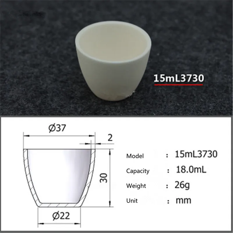 

99.5% corundum crucible/Alumina ceramic crucible/15ml3730/Temperature resistance 1600 degree / sintered ceramic crucible