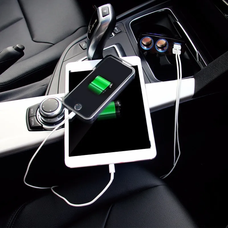 OHANEE 12V and 24V 80w 3.1A  Universal car Cigarette Lighter Sockets Splitter usb cell phone charger power adapter outlet