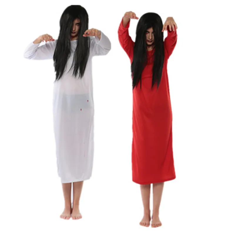 Disfraz barato de Halloween para mujer, ropa de terror para fiesta, vestido de vampiro y Zombie, traje de miedo japonés Movin Sadako, envío gratis