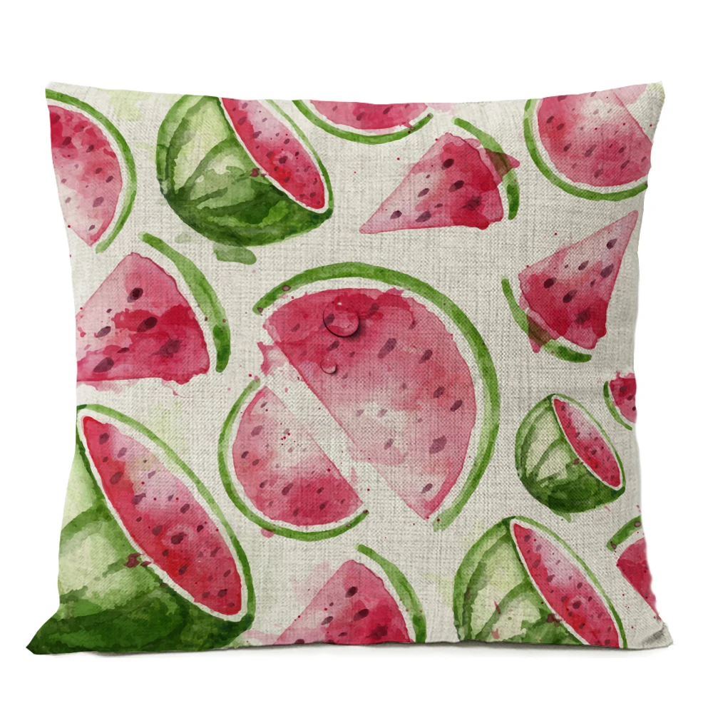 Cartoon Fruit collection Pillow Cover Home Decor Pillows watercolor pineapple Linen Pillow Case Cushion Cover Cojines Almofada