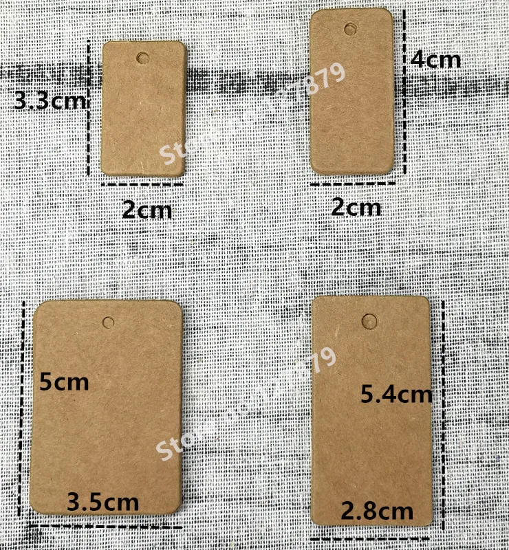 100pcs White Black Kraft Paper Blank Rectangle Packaging Hang Tags Wedding/Birthday Party Candy Boxes Gift Price Tags Labels