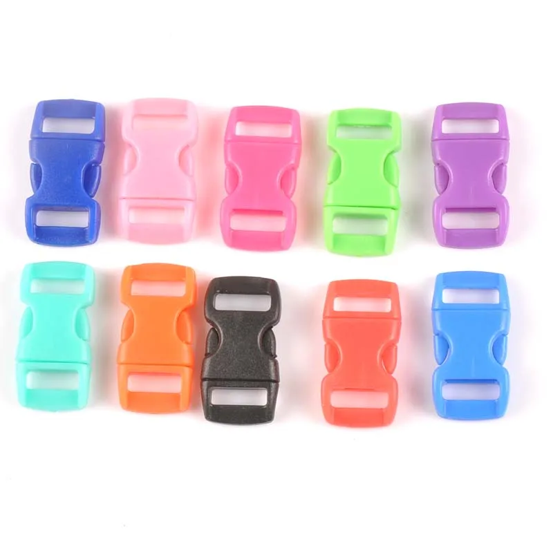 20pcs 29x15mm mini mixed Plastic Contoured Side Release Buckles Clasps For Paracord Bracelet Backpacks Clothes Bag Decor CP2144