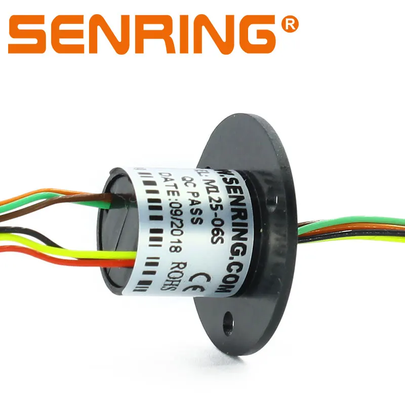 Energia eolica Mini Slip Ring Dia. 6.5 millimetri 7.9 millimetri 12.5 millimetri 22 millimetri con 1A/1.5A/2A Corrente 6 8 12 18 24 canali Rotante