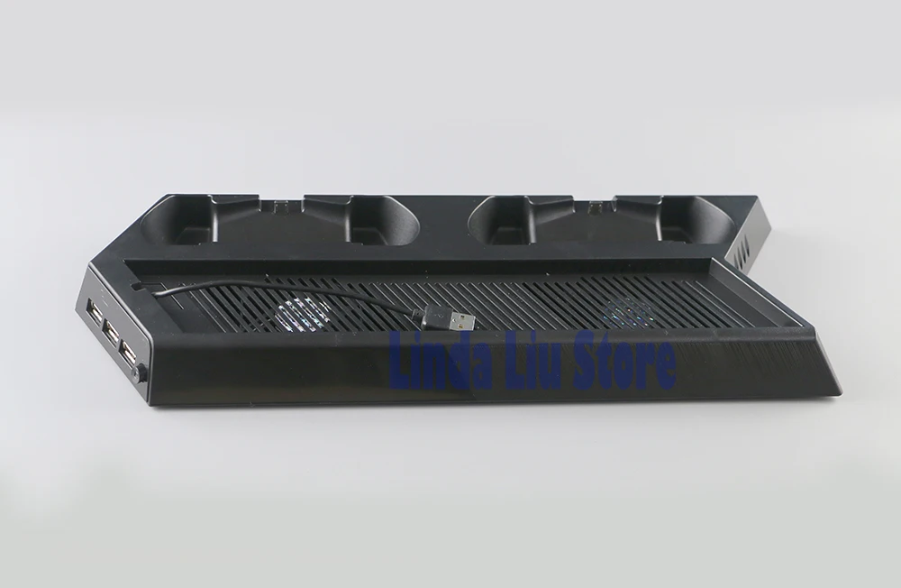 Vertical Stand with Dual Cooling Fans+Dual Controller Charging stand+3 Extra HUB Ports For PS4 Pro Console