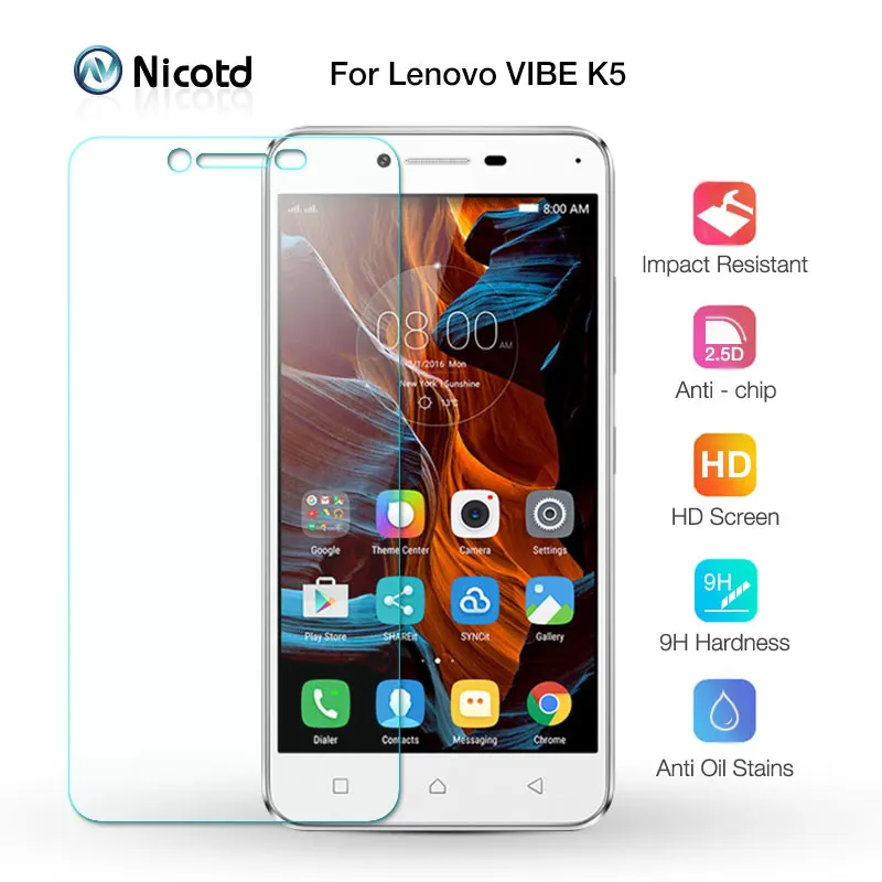 2.5d 9H Tempered Glass for Lenovo A1000 a2010 s5 K5 p1 p2 K900 Protective Film Explosion-proof Screen Protector