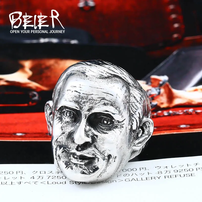 BEIER 316L Stainless Steel Russian President  Rings Great Men Ring Fashion Jewelry Gift  Dropshipping LLBR8-614R