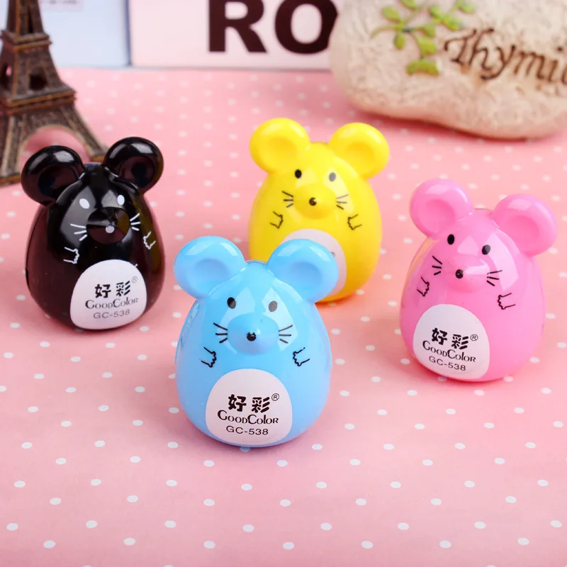 TUTU Kawaii mouse Pencil Sharpener shape Cutter Knife one Pole Piece Promotional Originality Gift Stationery H0012