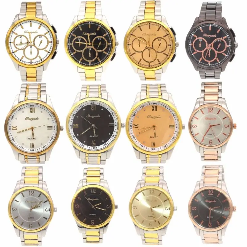 10pcs Mixed Lot Women Watch Stainless Steel Case Luxury Casual Quartz Wristwatch Cheap Watches Quartz Watches