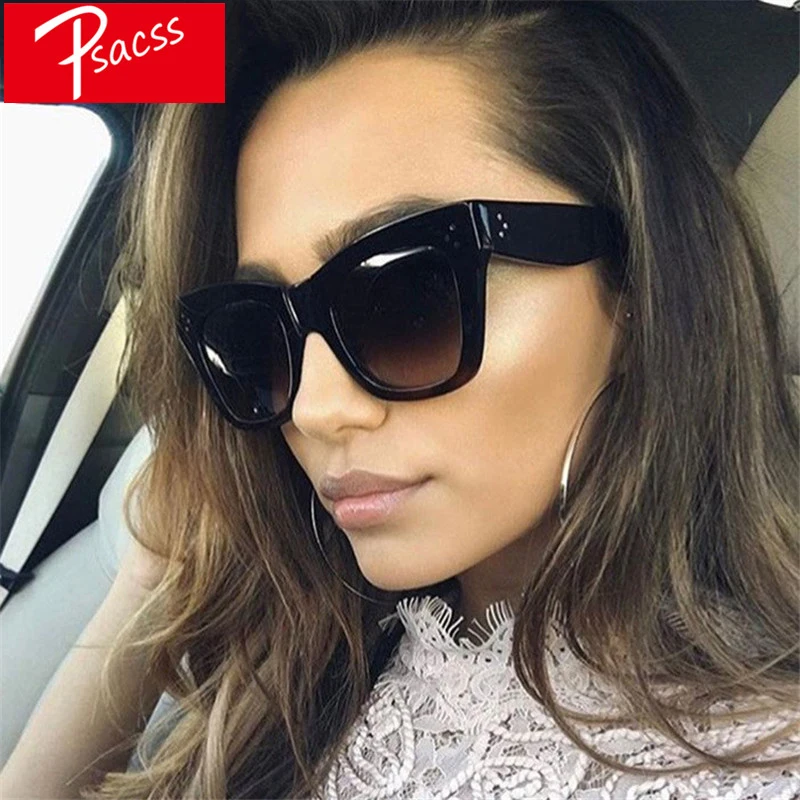 

Psacss 2019 Vintage Square Sunglasses Women Fashion Sun Glasses Women's Brand Designer UV400 Gradient Mirror gafas de sol mujer