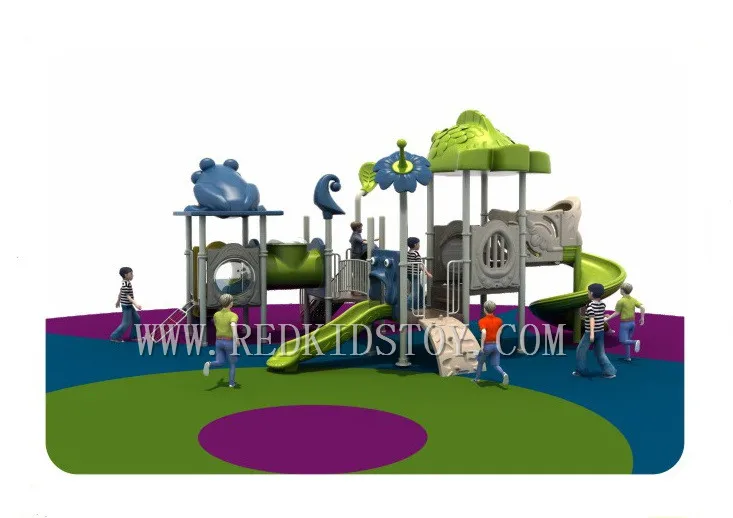 CE Approved Shipped to Bolivia Animal Theme Kindergarten Outdoor Playground With Four Different Slides