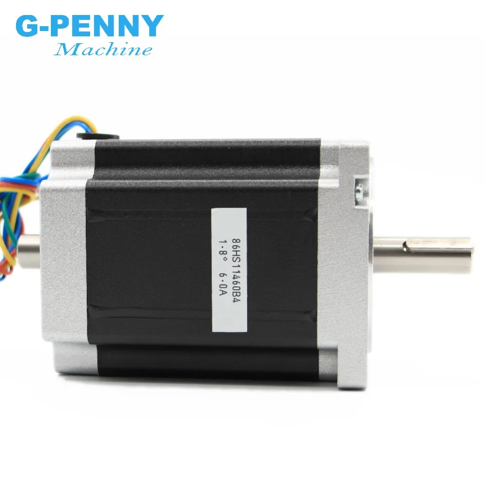 NEMA 34 CNC stepper motor 86X114mm Double Shaft 8.2 N.m 6A  stepping motor 1172Oz-in for CNC engraving machine and 3D printer!