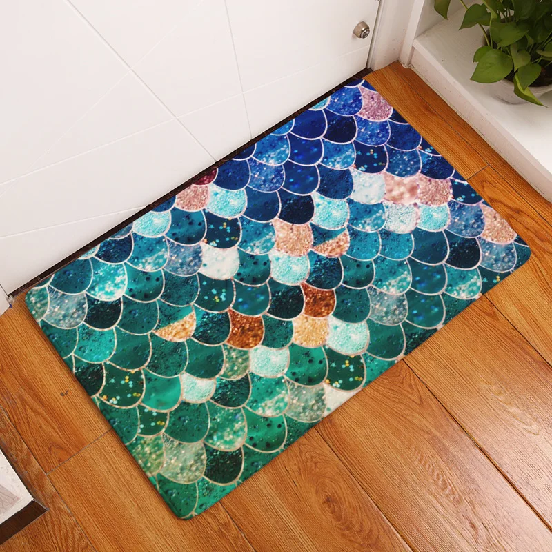 Waves Shining Diamond Rugs Kitchen Anti Fatigue Mat,Comfort Floor Mats,Standing Desk Mats Anti-slip Runner Area Rug for Kitchen