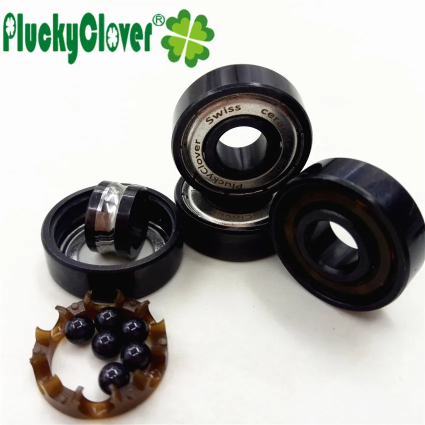 1pc Upgraded 608z Si3n4 Zro2 Ceramic Ball Abec-11 Skateboard Bearing Ceramic Inline Roller Skates Scooter Race Fast Bearings 608