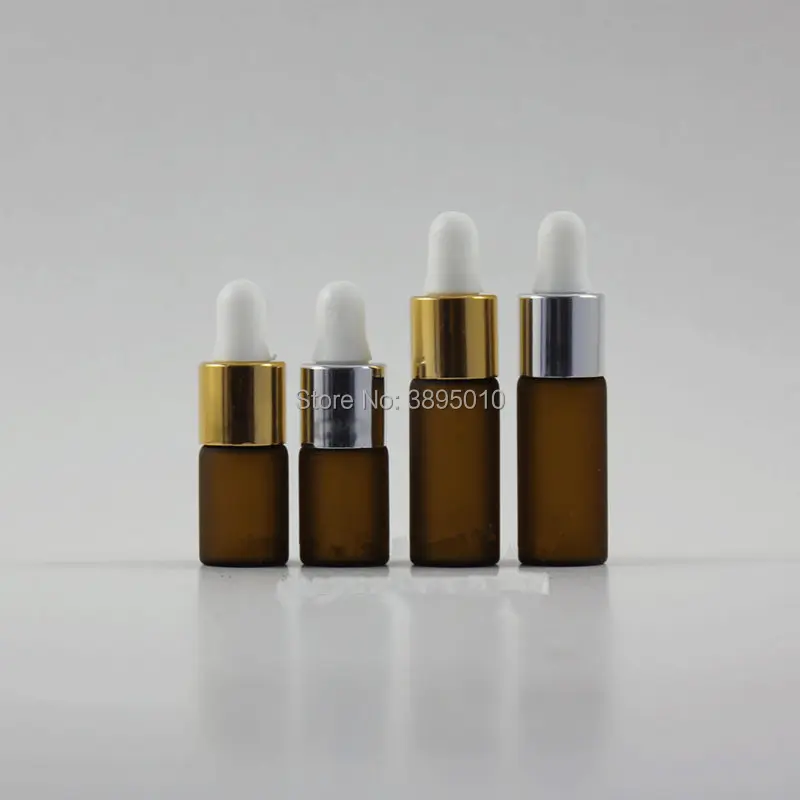 

3ml 5ml Frosted Glass Dropper Bottle Mini Glass Vial With Pipette Dropper, Transparent amber frosted Glass Bottle F1125