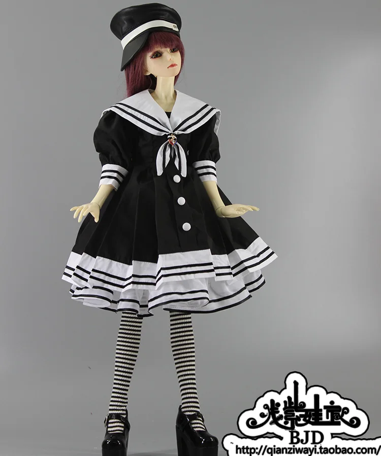 1/6 1/4 1/3 scale BJD sailor dress set for SD clothing BJD doll accessories,Not included doll,shoes,wig,other accessories 1569