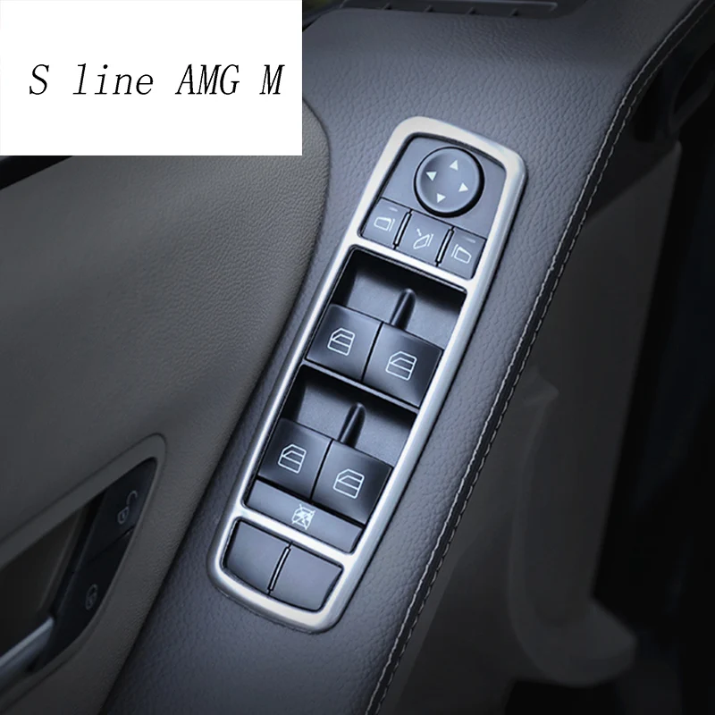 Car styling Window Control Switch Button Decoration Internal Stickers Cover Trim for Mercedes Benz R Class W251 R300 320 350 400