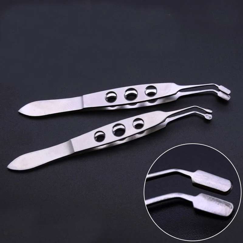 Micros Eyelid Ophthalmic Instruments Two Types Head 10.5CM Double Eyelid Fat Tarsal Gland Physiotherapy Massage Tweezers