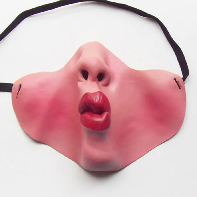 Pół twarzy straszne straszne maski impreza z okazji Halloween Decor zabawna impreza dla dorosłych maska lateksowa klaun przebranie na karnawał rekwizyty Masquerade Purim — zdjęcie 3