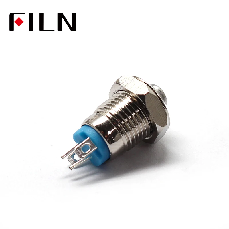 8MM high head with LED 3V 1.8V Metal Button Switch Momentary push button auto reset waterproof illuminated