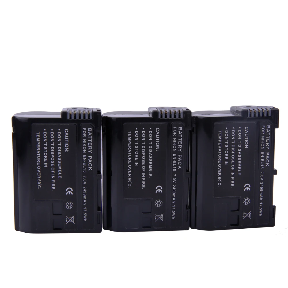 10Pcs/lot EN-EL15 EN EL15 ENEL15 digital Battery battierie akku batteria camera accessories for NIKON D7000 1V1 D800 D800E D600