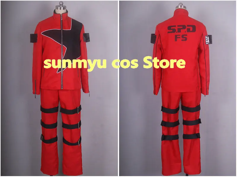 

Tokusou Sentai Dekaranger Deka Red Banban Akaza Red Uniform Cosplay Costume,Custom Size Halloween wholesale