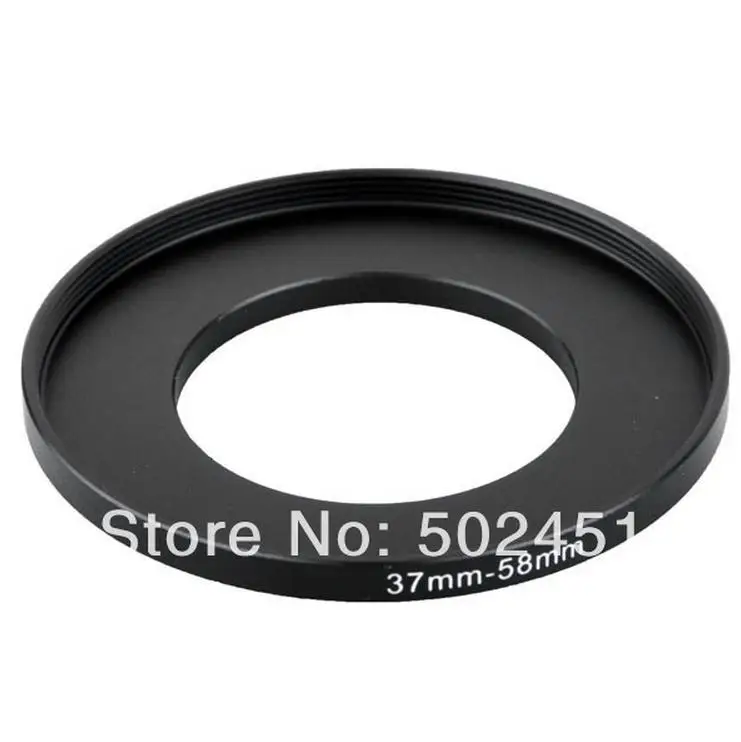 NEW 37mm-58mm BLACK Aluminum metal selling 37-58 mm 37 to 58 37mm to 58mm Step Up Ring Filter Adapter