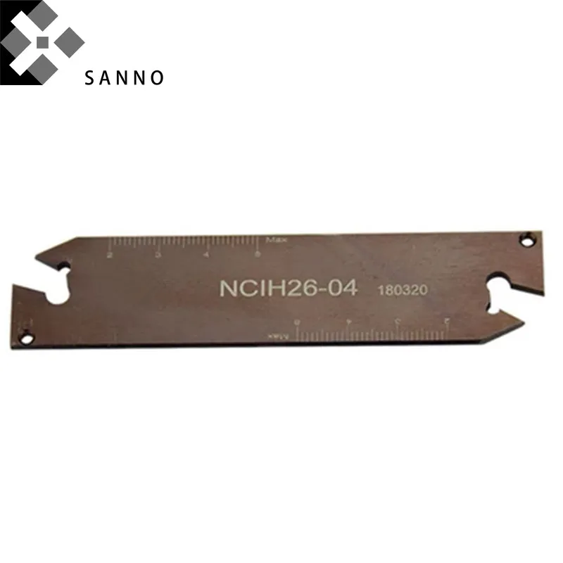 2PCS High quality NCIH cutting knife plate NCIH26-02 / 32-06 turning lathe grooving cutting tool plate with scale