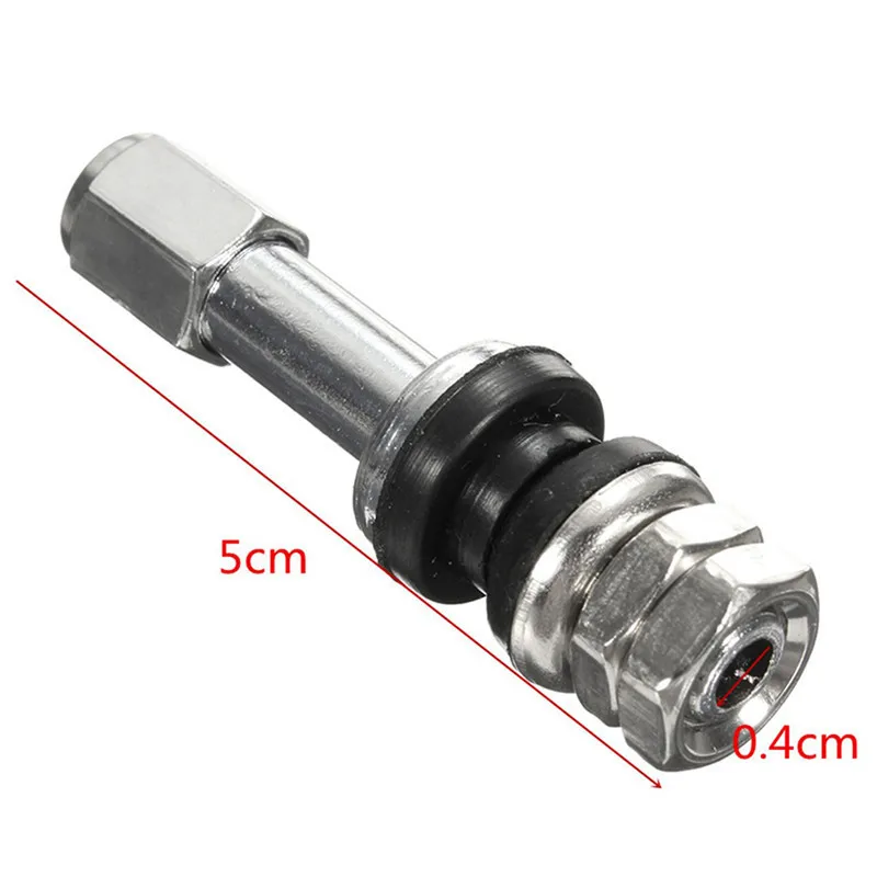 4Pcs Tr48E Aluminum Tubeless Tire Valve TPMS Car Metal Straight Mouth Valve Core Automotive Exterior Accessories