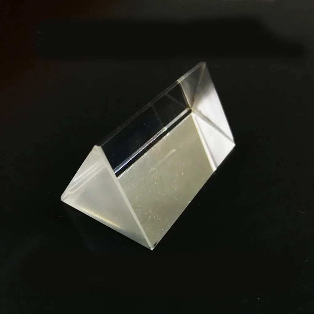 1PC 30x30x50MM Optical Glass Equilateral Triple Triangular Prism Physics Teaching Light Spectrum