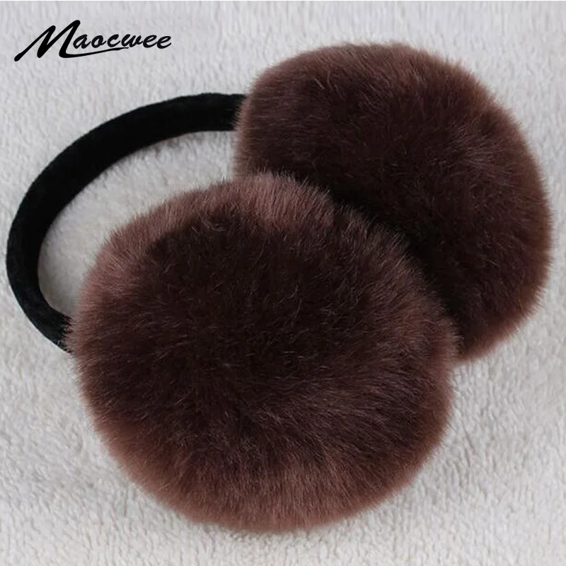 

Fashion Faux Rabbit Fur Women Earmuffs for Brand Winter Earmuffs Comfortable Warm Ear Cover Ear Warmers For Girls Adjustable