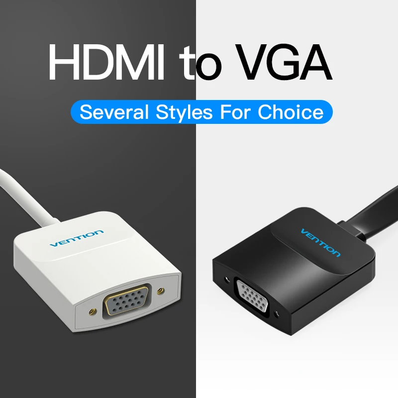 Vention HDMI to VGA adapter Digital to Analog Video Audio Converter Cable 1080p for Xbox 360 PS3 PS4 PC Laptop TV Box Projector