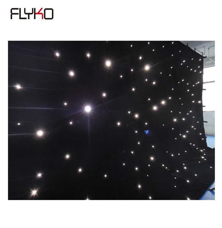 

Protable led star curtain foldable led star cloth 4mx6m professionally designed led star decoration wall