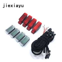 1set LED Interior Footwell Lights & Door Plate Warning Light + Cable Harness 3AD 947 409 8KD 947 411 For A3 A4 A6 RS7 Q3 Q5 Q7