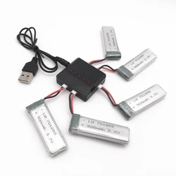 3.7v 500mAh 701855 Lipo Battery for Eachine E50 E50S T37 H37 ELFIE Drone RC Helicopter Li-Battery+5in1 Charger Set